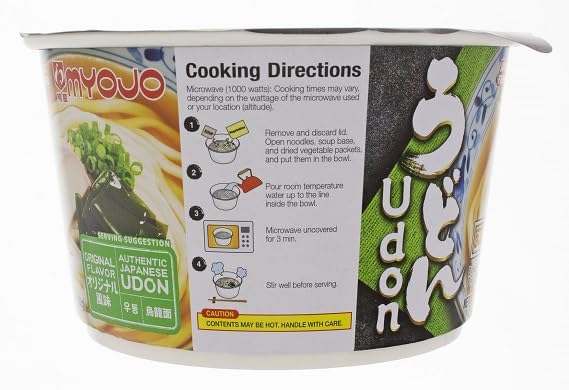 Myojo Bowl Flavored Udon Noodles, Original, 5.6 Ounce (Pack of 6)(Packaging May Vary)