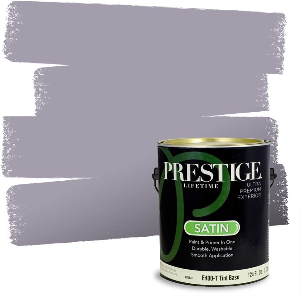 PRESTIGE Paints Exterior Paint and Primer In One, 1-Gallon, Satin, Comparable Match of Sherwin Williams* Ash Violet*