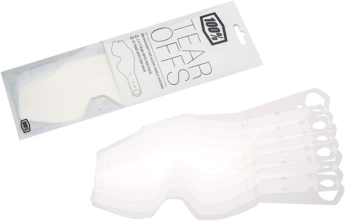 100% 51010-010-02 Laminated Tear-Offs ,Clear Lens, Free Size