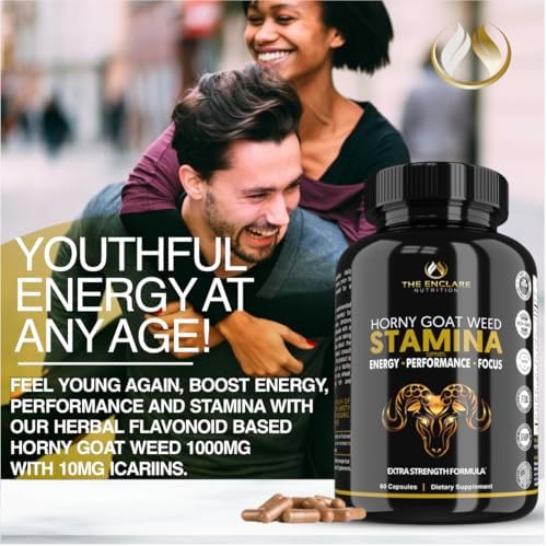 THE ENCLARE NUTRITION Horny Goat Weed for Men & Women with Maca Root Extract, Tribulus, L-Arginine, Ginseng
