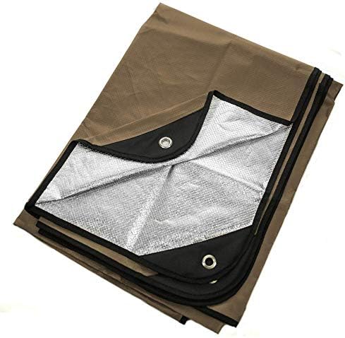 Arcturus Insulated Tarp, Reusable Heavy Duty Thermal Survival Blanket – 60x82in, Reflects 90% Body Heat, Waterproof, Windproof, 3-Layer Design, Reinforced Grommets, Olive Green | Reflective Mylar, Waterproof & Windproof, Reinforced Grommets for Tarp Setu…