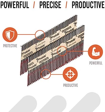 Paslode, Framing Nails, 650830, 30 Degree RounDrive Brite, 3 inch x.131 Gauge, Smooth, 2,500 per Box
