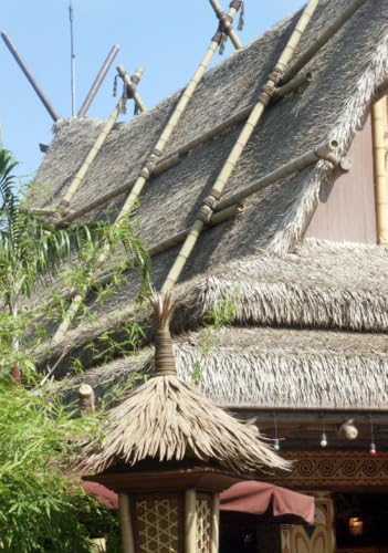 19in x 11in Outdoor UV-Proof Artificial Thatch Shingle -Natural (Pack of 15)