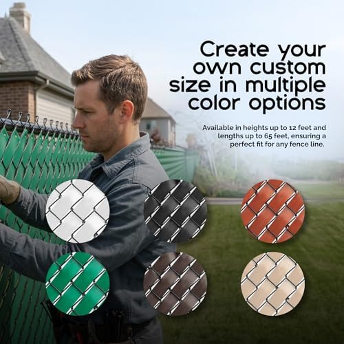 Chain Link Fence Privacy Tape 250 ft (40 SqFt) (Arctic White) | Gardening, Outdoor Wall, Balcony, Patio, Yard, Injury Prevention, Safety Fence Cover for Dog, Other Pet Hedge Slats
