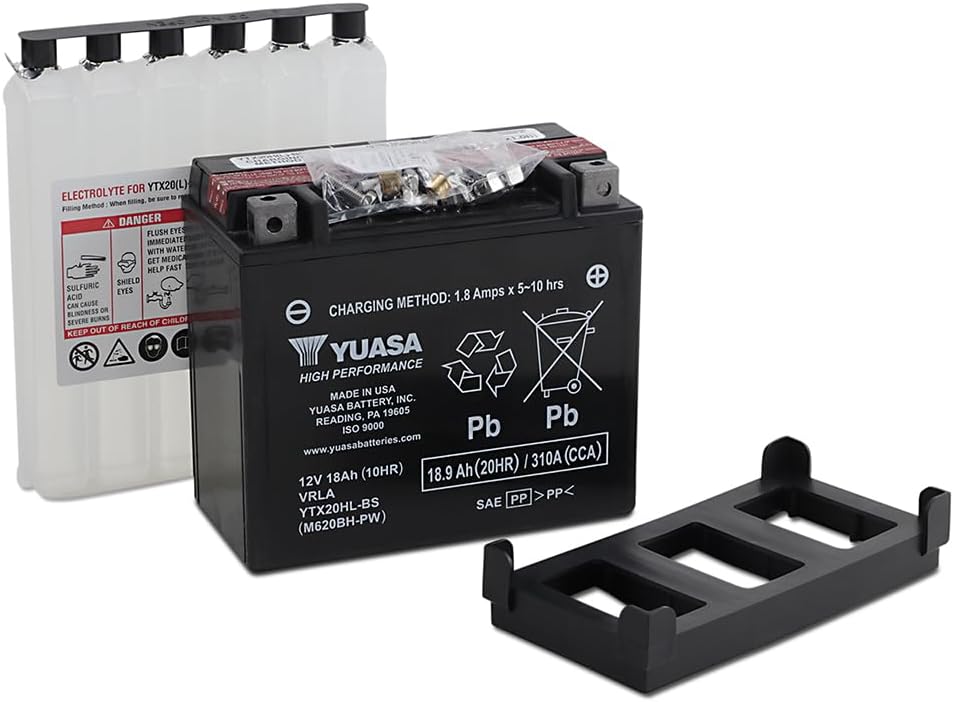 Yuasa High Performance Maintenance Free Battery YTX20HL-BS-PW YUAM620BH-PW PLT-120