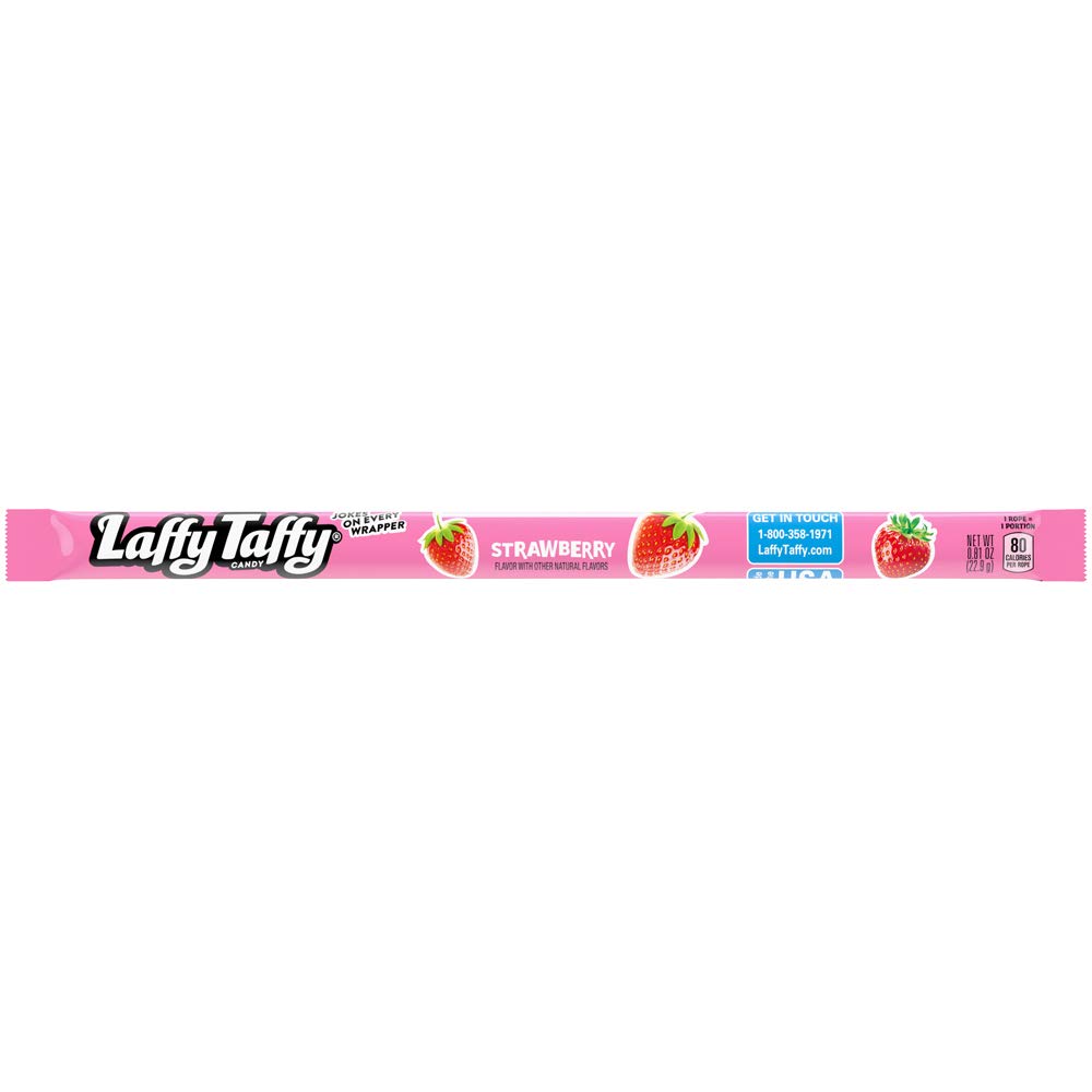 Laffy Taffy Rope Candy, Banana Flavor, 0.81 Ounce Ropes (Pack of 24)