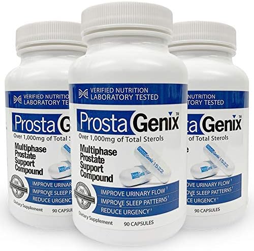 ProstaGenix Multiphase Prostate Supplement Capsule - 3 Bottles - Over 1 Million Sold - End Nighttime Bathroom Trips, Urgency, Frequent Urination.