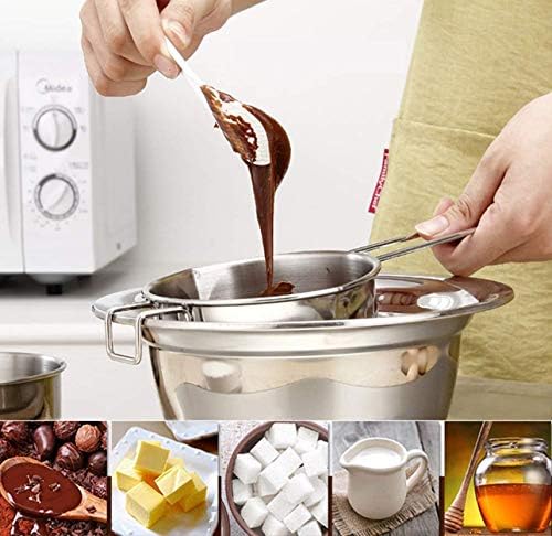 1000ML Double Boiler Pot Set Stainless Steel Melting Pot For Chocolate, Candle and Candy Making (34oz)