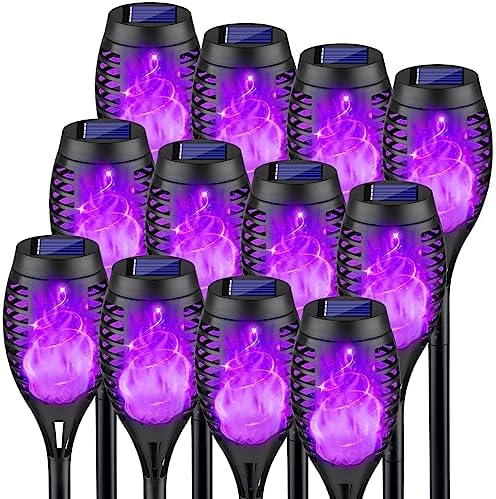 Kurifier Solar Lights Outdoor 8Pack Solar Torch Light with Flickering Flame