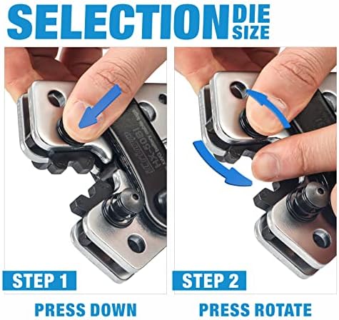 iCrimp Battery Cable Lug Crimping Tool for 8, 6, 4, 2, 1, 1/0 AWG Heavy Duty Wire Lugs, Battery Terminal, Copper Lugs with Wire Shear Cutter