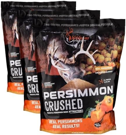 WILDGAME Innovations Persimmon Crushed Deer Attractant, 5lb Bag | Powerful Nutritious Long-Lasting Airborne Hunting Attractant with Real Persimmons