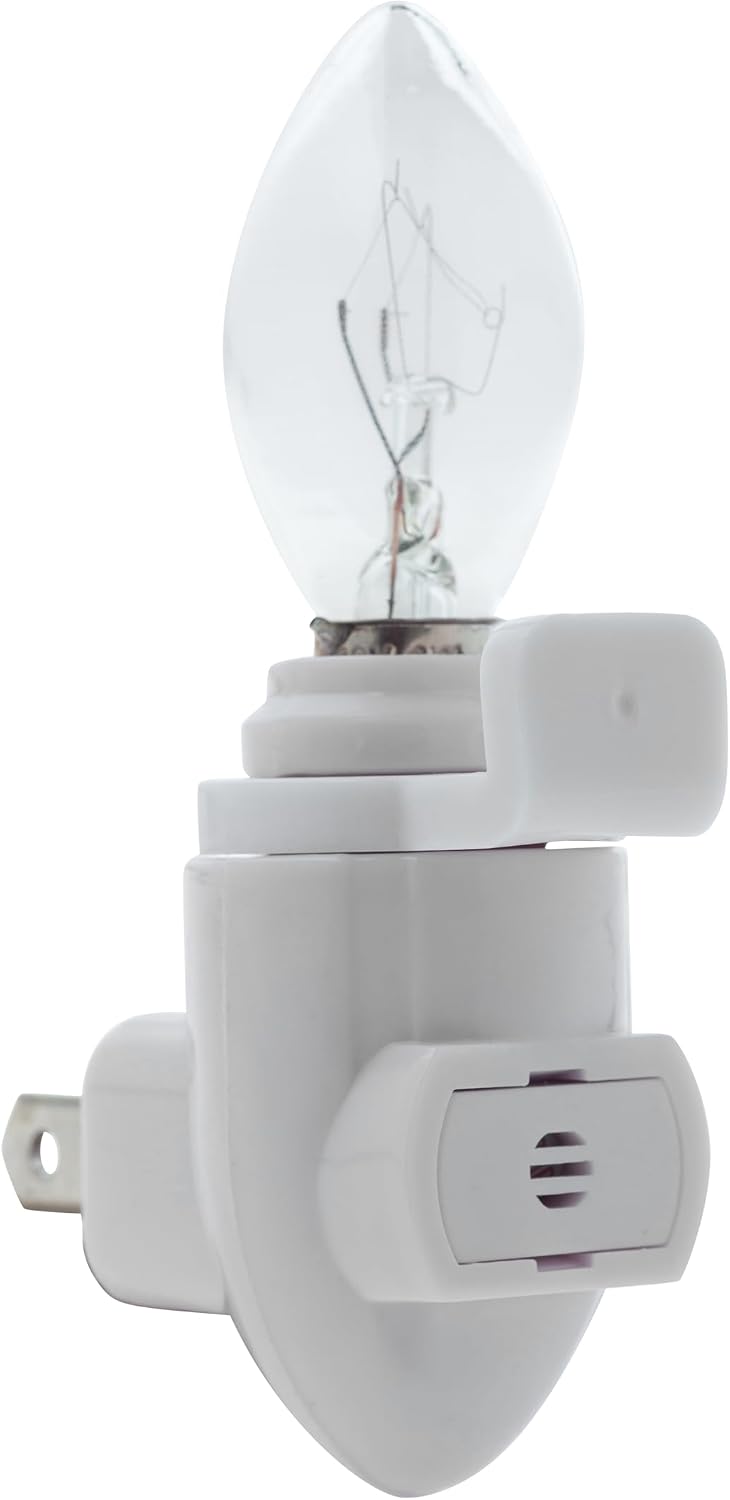 Creative Hobbies White Auto On Sensor Plug in Night Light Module Includes 3 Bulbs and 3 Plastic Clips