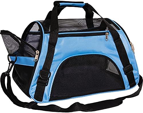 MuchL Cat Carrier for Cats Soft-Sided Travel Pat Carrier for Cat with Wooden Padding Board Airline Approved Lightweight Comfortable Cat Bag for