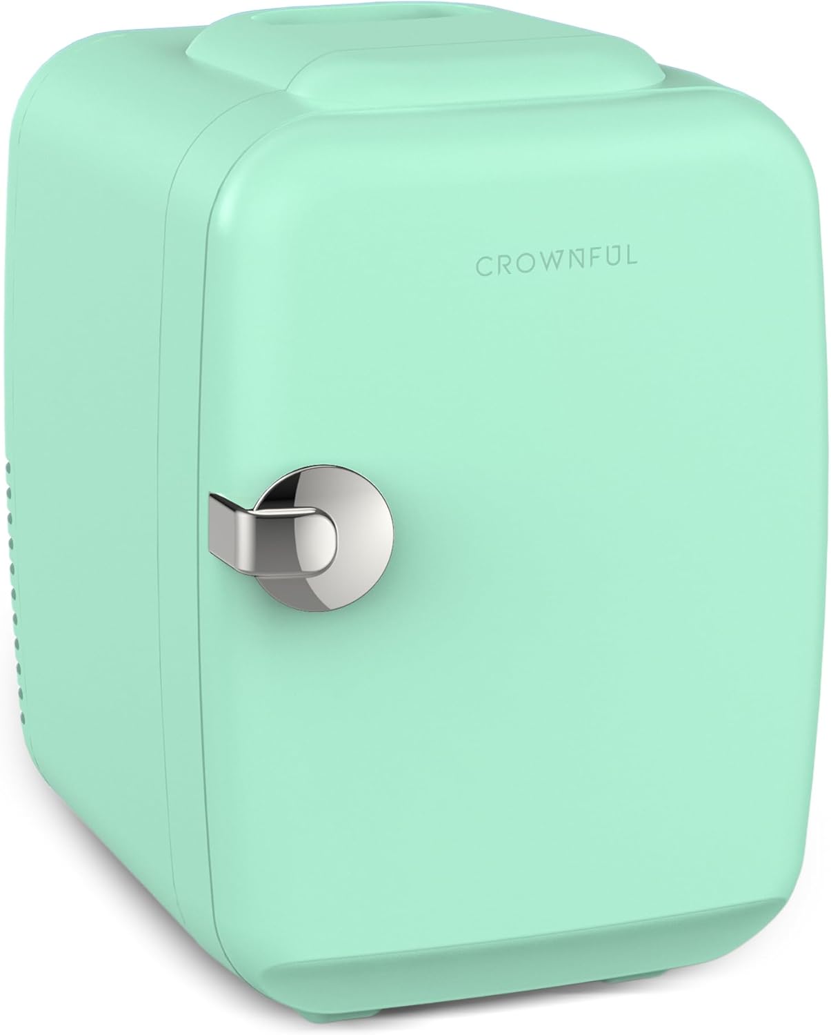 CROWNFUL Mini Fridge, 4 Liter/6 Can Portable Cooler and Warmer Personal Refrigerator for Skin Care, Cosmetics, Beverage, Food, Great for Bedroom