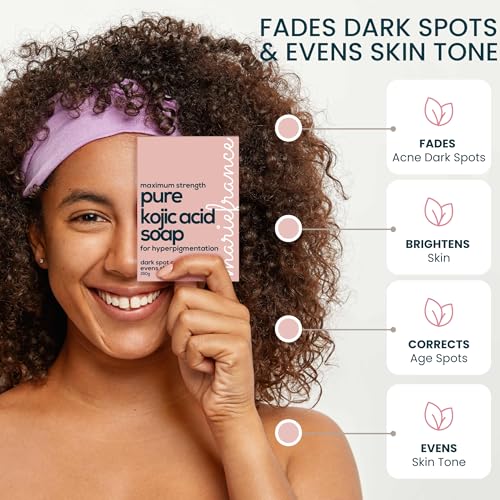 Pure Kojic Acid Soap Bar for Hyperpigmentation and Dark Spots - Dark Spot Remover for Face and Body - For Women with Medium to Dark Skin - Original