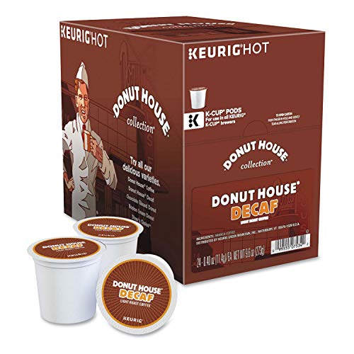Donut House Collection Chocolate Glazed Donut, Single-Serve Keurig K-Cup Pods, Flavored Light Roast Coffee, 24 Count