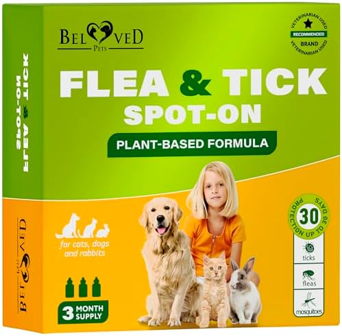 Beloved Pets Flea & Tick Spot-On Drops for Dogs and Cats - Topical Drops, 3 Supply Pack