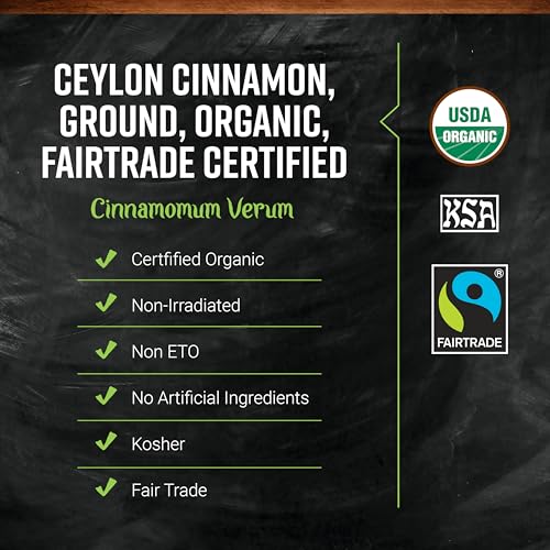 Frontier Co-op Organic Ceylon Cinnamon, Ground, 16 Oz, Bulk Bag | Fair Trade, True Cinnamon for Scones, Donuts, and Baked Goods