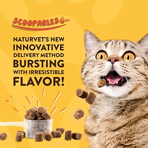 NaturVet Quiet Moments Calming Plus Melatonin Cat Supplement - 50 Count | Calming Aid for Cats - Reduce Stress, Pet Storm Anxiety, Motion Sickness - Great for Grooming, Separation and Travel
