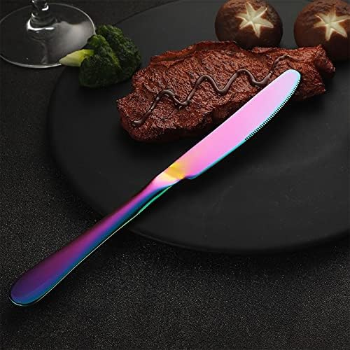 VANDBAO Rainbow Flatware Cutlery Silverware Set 20 Pieces, Stainless Steel Colorful Utensils, Tableware Set Service for 4, Include Knife/Fork/Spoon