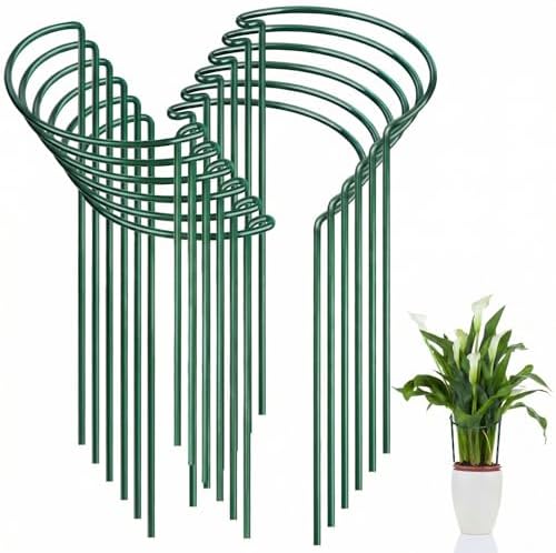 FEED GARDEN Peony Cages and Supports, 6 Pack Plant Support Stakes for Outdoor & Indoor Plants