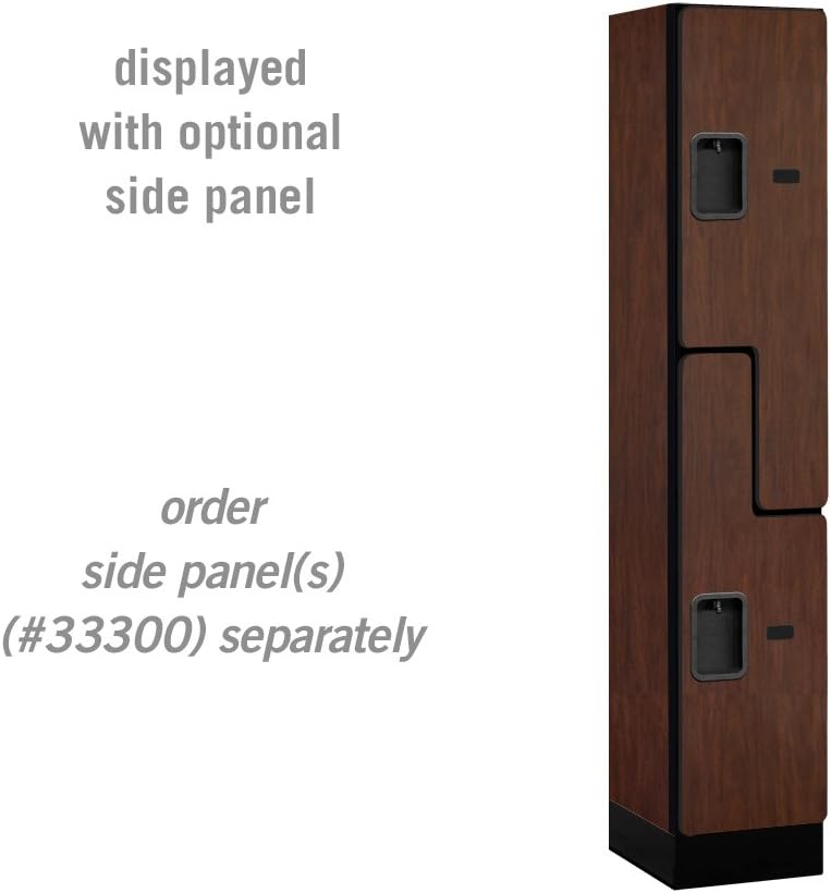 Salsbury Industries Double Tier 'S' Style Designer Wood Locker, Mahogany, 5' 3" x 15"