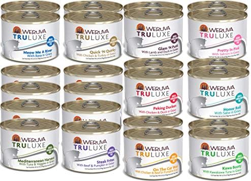 Weruva Truluxe Grain-Free Cat Food Variety Pack, 24 Cans, 6 oz