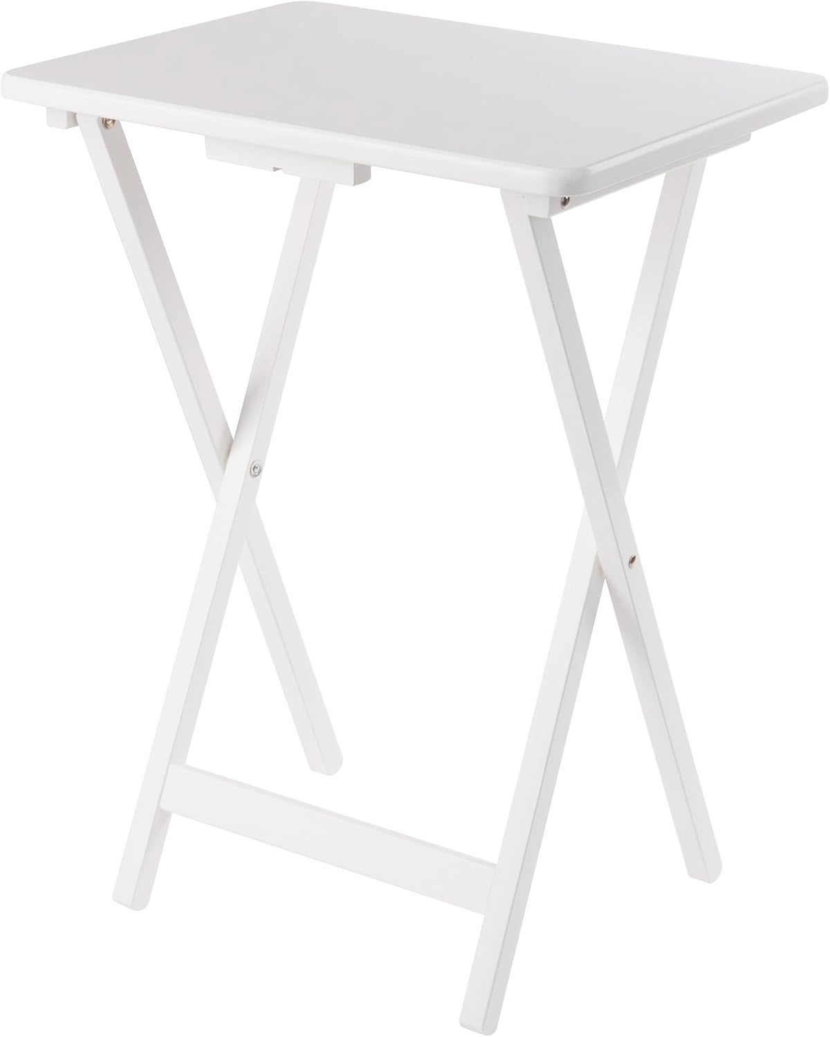 Winsome Alex Set of 2 Foldable Snack Tables, Natural, 26"