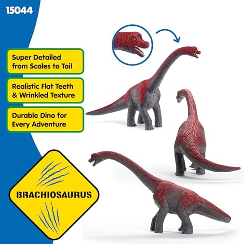 Schleich Dinosaurs - Brachiosaurus Toy Dino Figurine - Kids Ages 4+ | 14581 | Dinosaur Figurine, Realistic Animal Toys, Dino Figure for Boys and Girls, Screen-Free Imaginative Pretend Play