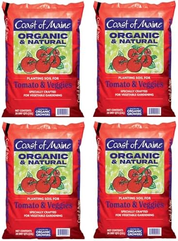 Coast of Maine Tomatoes and Veggies (20qt) Organic and Natural Planting Soil, Crafted for Vegetable Gardens and Organic Growers