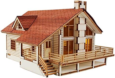 Desktop Wooden Model Kit Garden House A with a Large Deck by YOUNGMODELER by Young Modeler