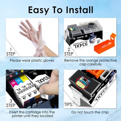 DOUBLE D 934 and 935 Ink Cartridges Compatible Replacement for HP 934XL 935XL High Yield for HP Officejet Pro 6830 6230 6835 6812 6815 6820 6220