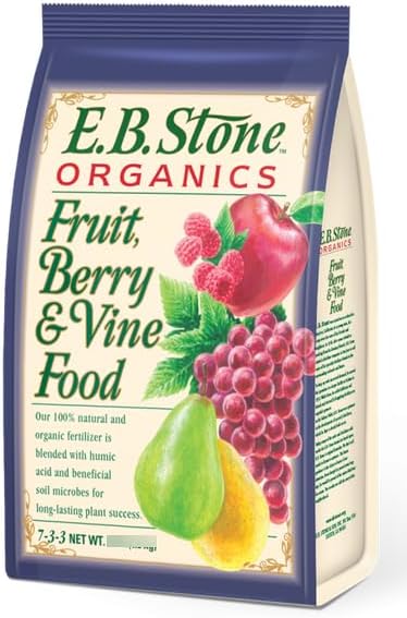 Fruit, Berry & Vine Food 7-3-3, 15 lb - Organic Fertilizer for Grapes, Berries, Fruit Trees & Vines