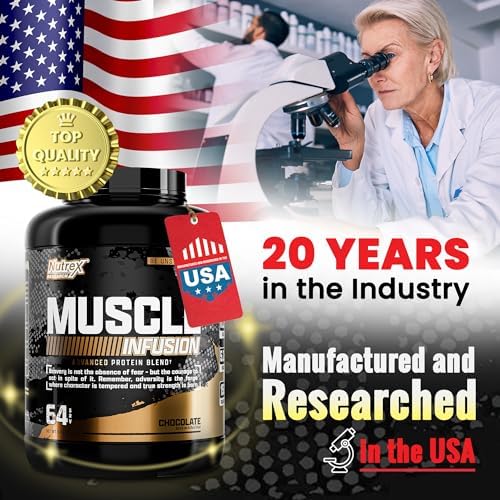 Nutrex Research Chocolate Whey Protein Powder Muscle Builder for Men & Women Whey Isolate Infusion with w/EAA & Hi BCAA Sports Nutrition Delicious