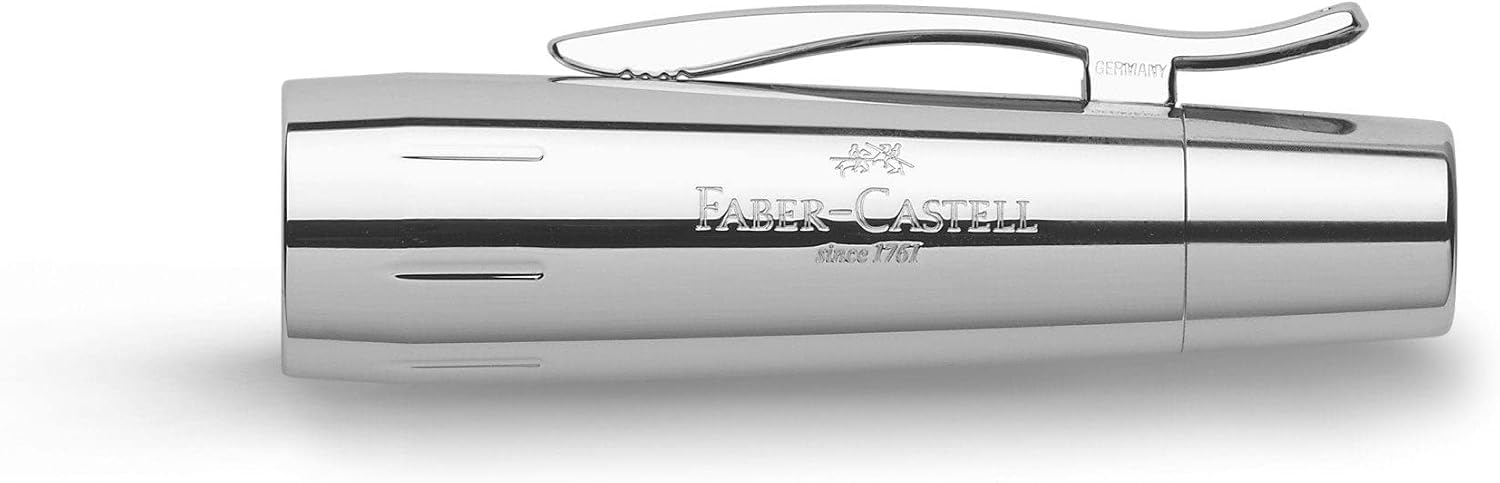 Faber-Castell e-motion Fountain Pen, Wood and Chrome Brown - Fine