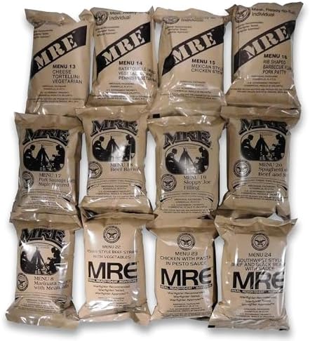 MRE Box B - Genuine Military Surplus - Menus 13-24 | MRE Box B - Genuine US Military Surplus - Menus 13-24 - Ready to Eat Emergency Meals