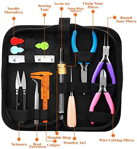 PAXCOO Jewelry Making Supplies Kit, Jewelry Making Kit with Jewelry Making Tools, Jewelry Wires and Jewelry Findings for Jewelry Making