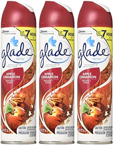 Glade Aerosol Spray Air Freshener Apple Cinnamon Pack of 3