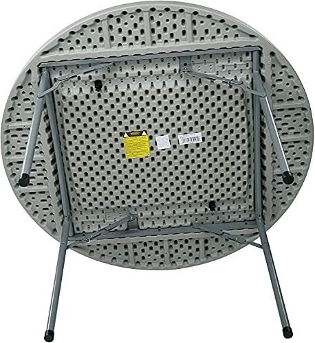 Office Star Resin Multipurpose Round Table, 4-Feet, Grey