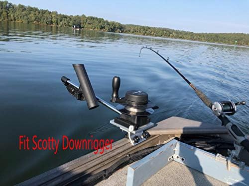 Brocraft Universal 45 Degree Track Bracket for Downrigger, Compatible with Lund Sport Track, Ranger & G3 Boats, Boat Downrigger Mounting Bracket