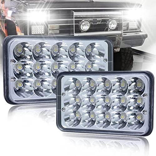 5x7 LED lights Dot Approved Rectangle 7x6 LED 2PCS with Hi/Low Sealed Beam For Trucks Jeep Cherokee XJ Ford Van Replacement 6054 H5054