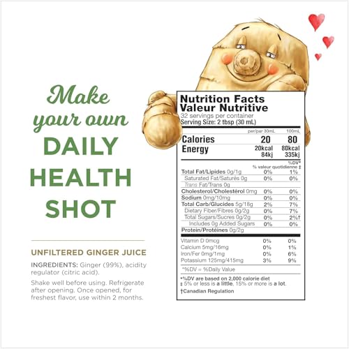 Organic Turmeric Juice, 99% Pure Turmeric Juice by The Ginger People – Drug Free Support, Non-GMO, Premium Quality, 32 Fl oz Bottle (Pack of 1)