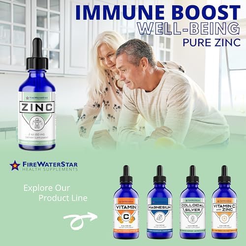 FWS Liquid Zinc Supplement for Men Women Kids, Organic Non-GMO Vegan, Ionic Zinc Sulfate Drops