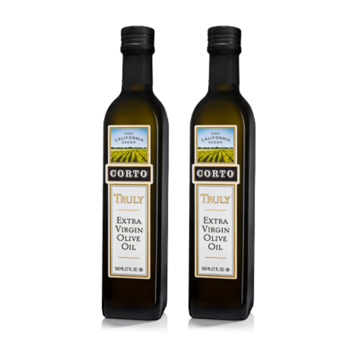 Corto TRULY Extra Virgin Olive Oil, 100% California, Cold Extracted 17 oz | EVOO for Cooking, Drizzling and Marinades, Chef-Trusted, Dark Glass Bottle, Aromatic, Single-Origin Grove
