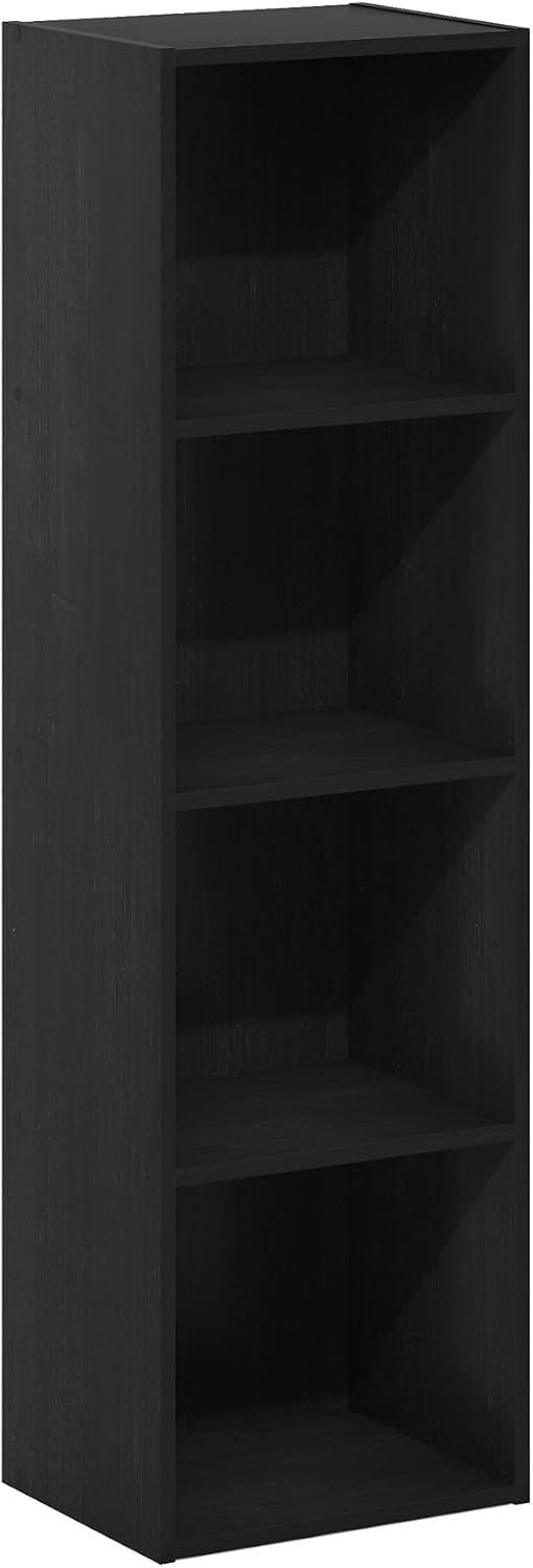 Furinno PASIR Book Shelf, 5-Tier Modern Bookshelf, Open Shelves Bookcase, 9 x 12 x 52, for Living Room, Bedroom, Home Office, Plain White