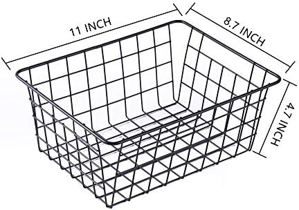 Wire Baskets for Organizing 4 Pack Pantry Baskets For Storage 11x8.7x4.7in