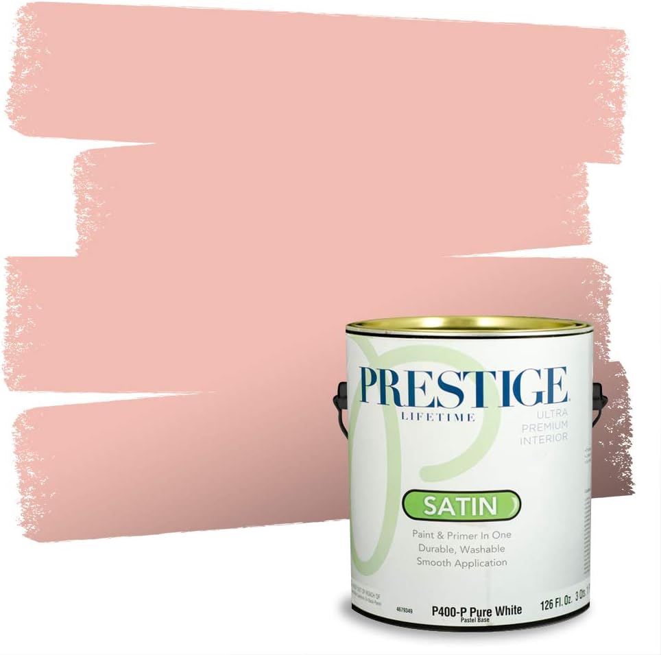 PRESTIGE Paints Exterior Paint and Primer In One, 1-Gallon, Satin, Comparable Match of Sherwin Williams* Real Red*