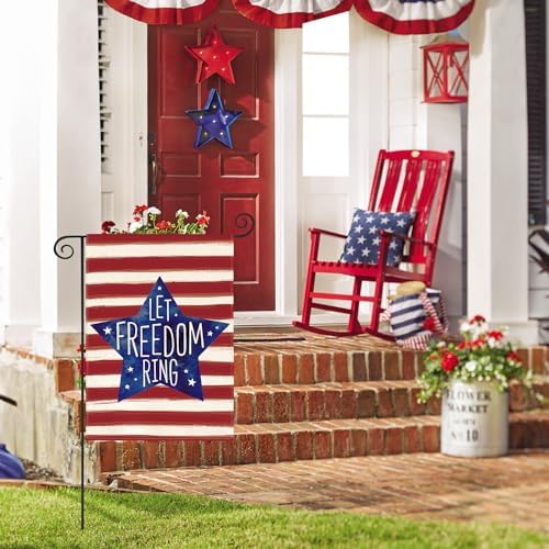 AVOIN colorlife Let Freedom Ring Patriotic 4th of July Garden Flag 12x18"