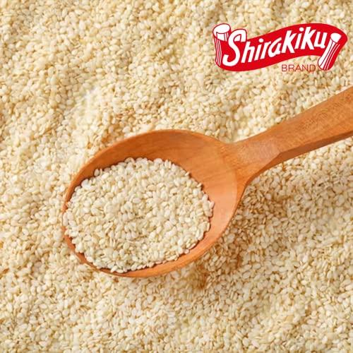 Shirakiku Roasted Sesame Seeds (IRI GOMA) | Perfect for Salad, Sushi, and Noodles Topping | Toasted Sesame Seeds with an Enticing Aroma, Flavor