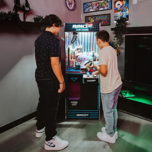 ARCADE1UP Claw Machine with 3 Levels of Difficulty, Ceiling Light | Adjustable Sound Volume for Arcade Game Room and Party Entertainment